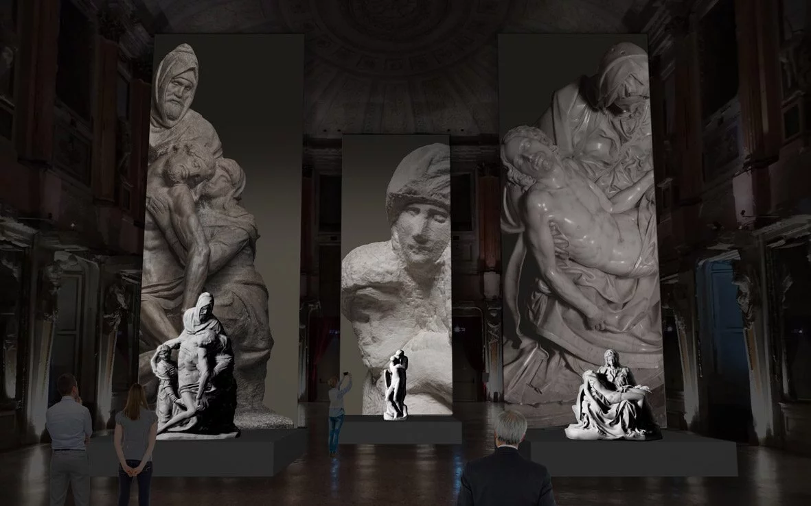 Le Pietà di Michelangelo. Tre calchi storici per la Sala delle Cariatidi