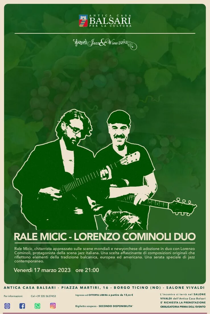 Rale Micic e Lorenzo Cominoli duo
