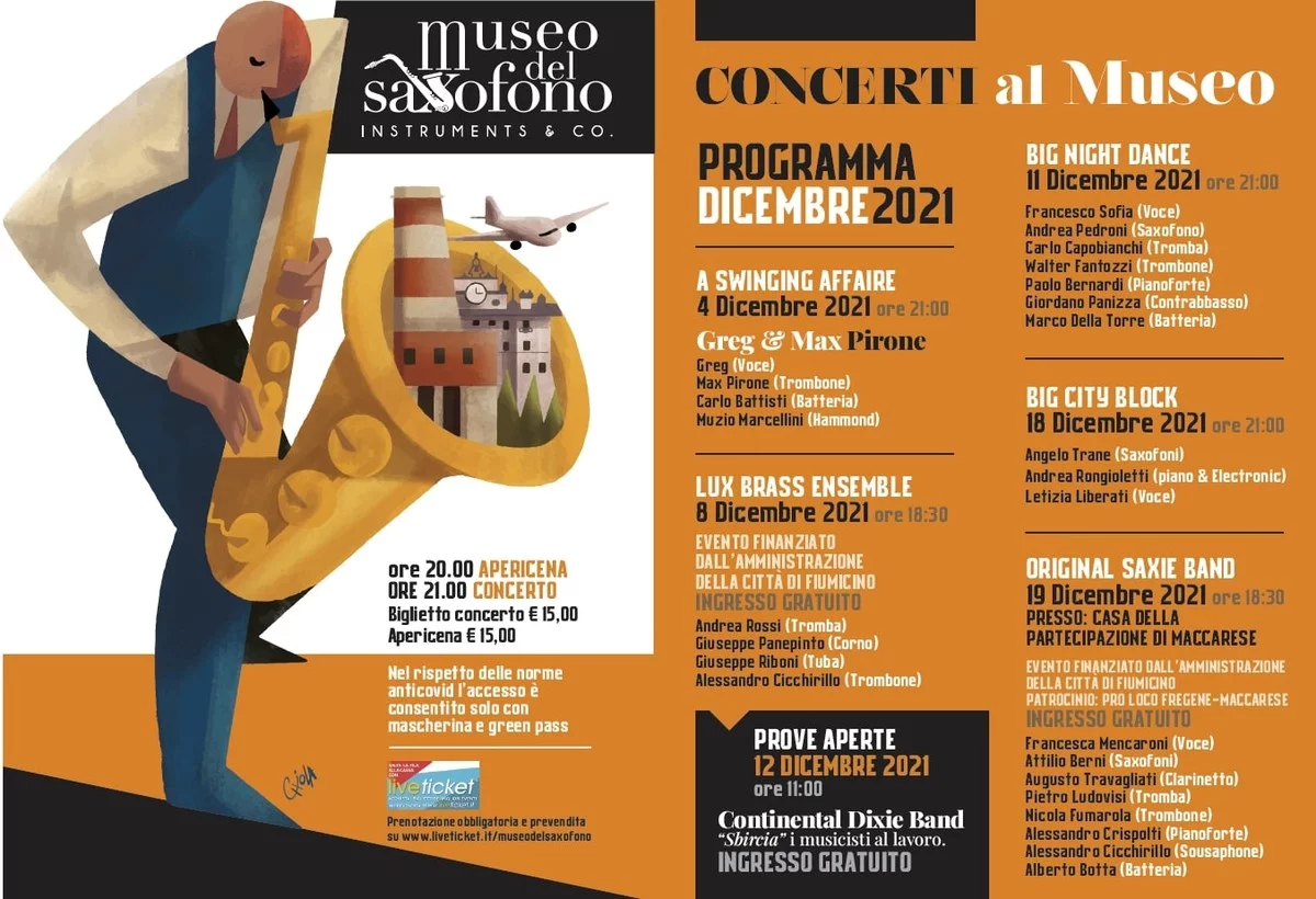 I concerti di dicembre al Museo del Saxofono