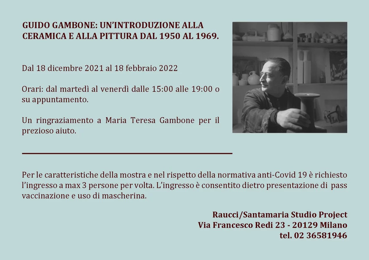 Guido Gambone: un’introduzione alla ceramica e alla pittura dal 1950 al 1969