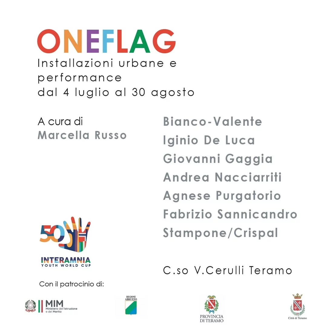 OneFlag. Installazioni urbane e performance