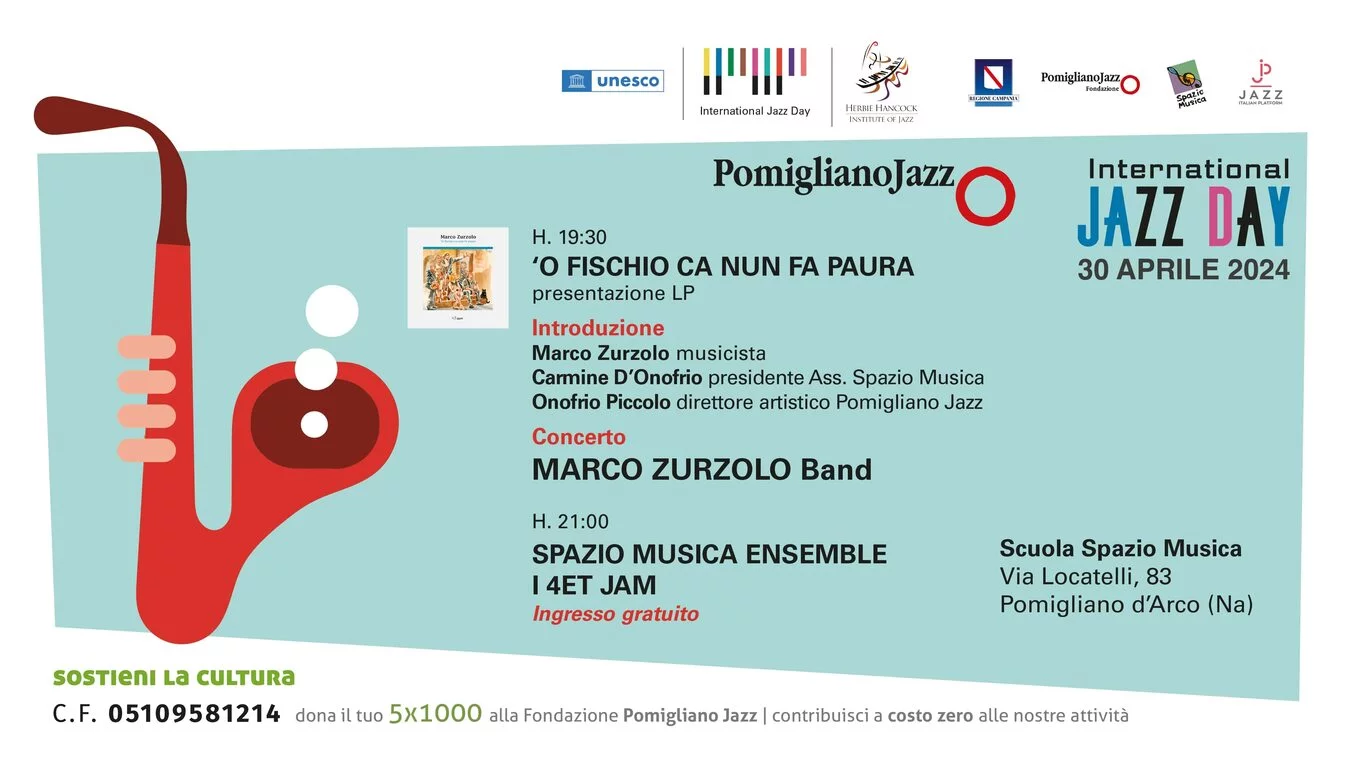 International Jazz Day 2024. Pomigliano Jazz presenta Marco Zurzolo