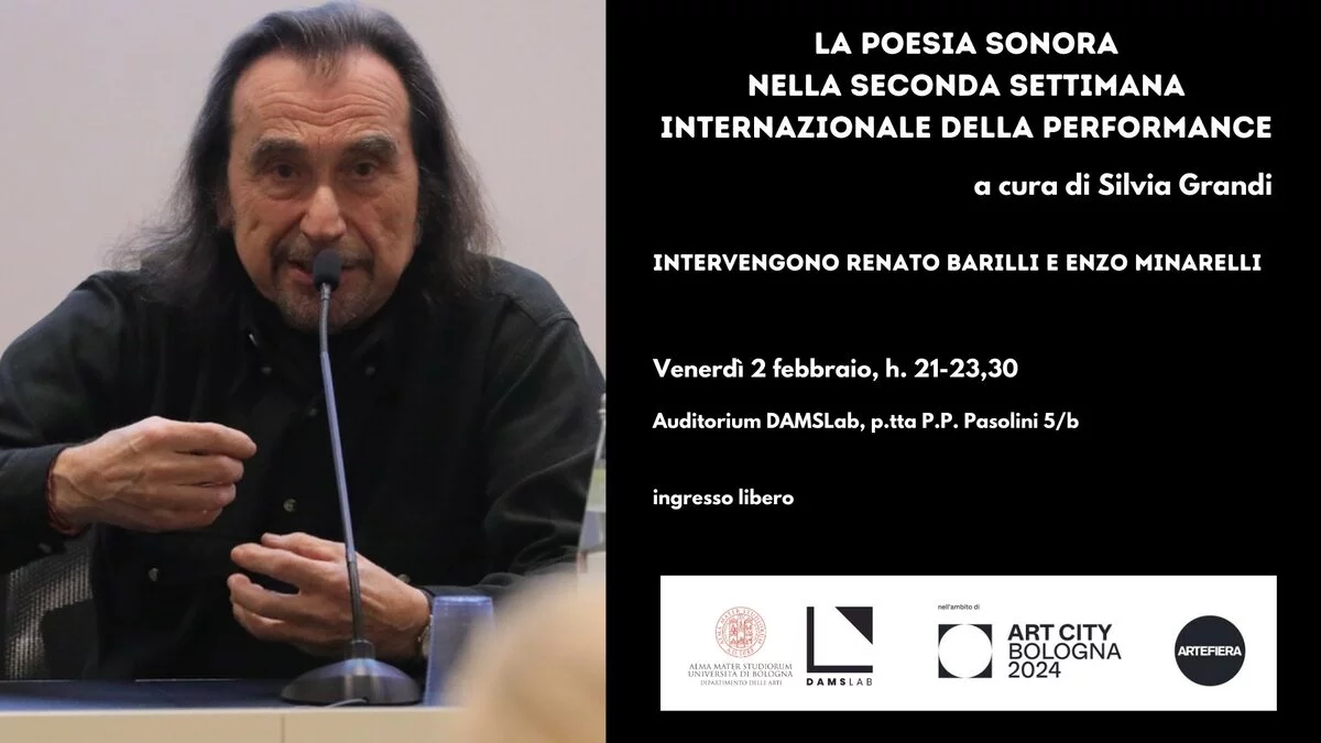 Renato Barilli, Silvia Grandi e Enzo Minarelli. Poesia sonora