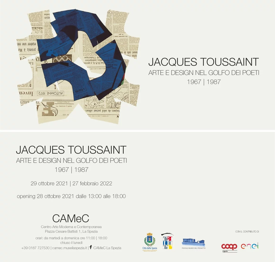 Jacques Toussaint. Arte e design nel Golfo dei Poeti 1967 | 1987