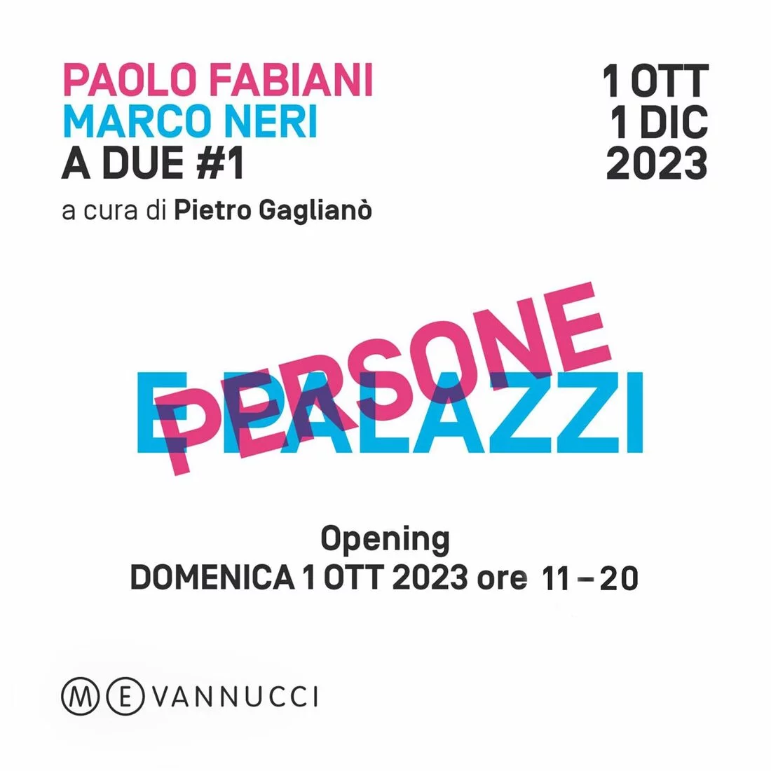 Persone e Palazzi. Paolo Fabiani / Marco Neri