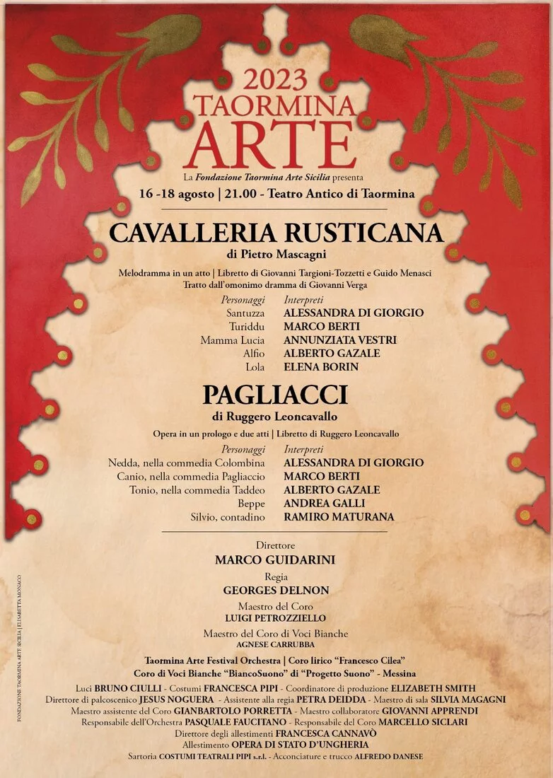 Cavalleria Rusticana e Pagliacci. Festival Taormina Arte 2023