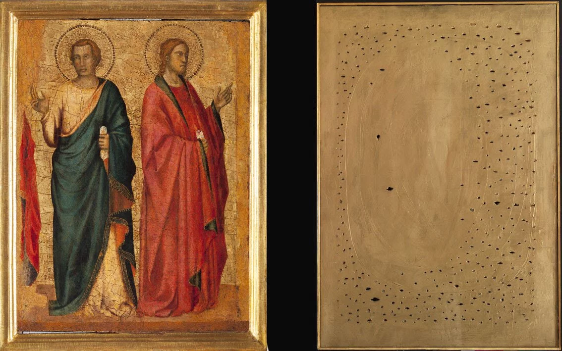 Giotto e Fontana. Lo spazio d'oro