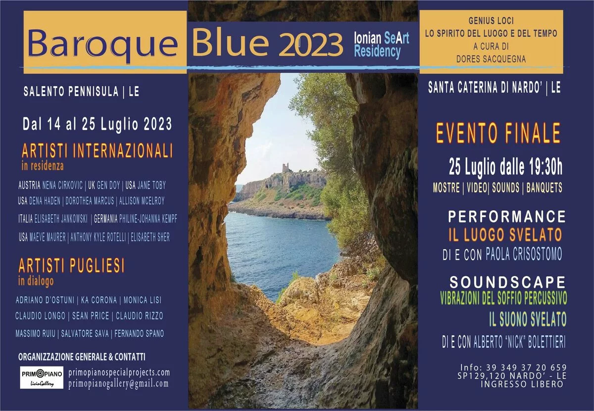 Baroque Blue Ionian Se-Art Residency. Genius Loci: lo spirito del luogo e del tempo