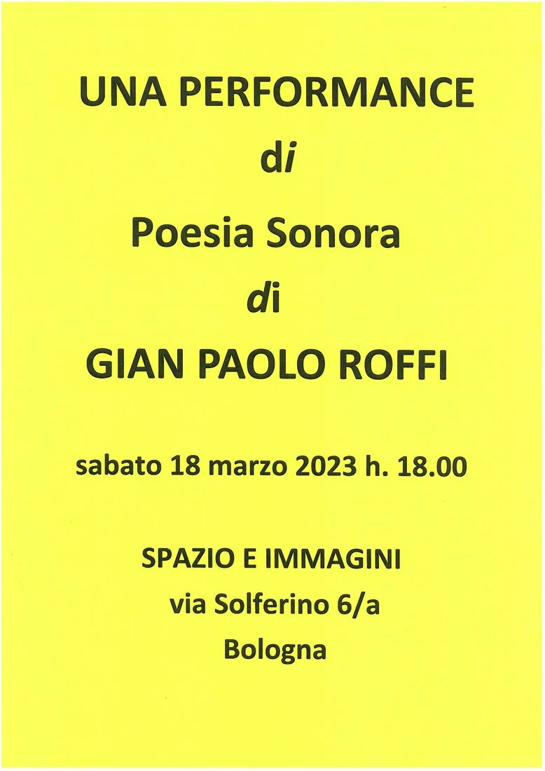 Poesia Sonora di Gian Paolo Roffi