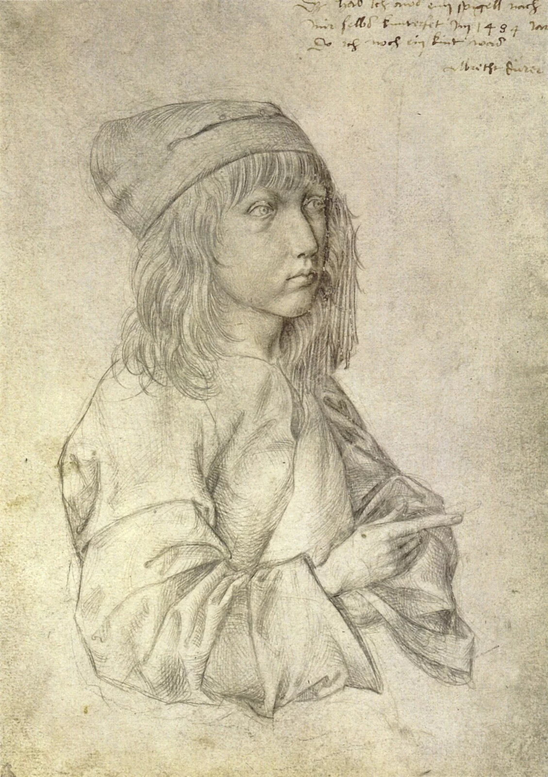 Albrecht Dürer at 13, silverpoint, (1484)
