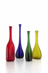 Cristalleria Nason & Moretti, Bottiglie in vetro acidato, anni cinquanta, ph: studiopointer.com