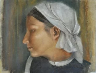 Piero Persicalli, Ritratto di ragazza, circa 1907, gessetto su carta, cm 35x45. Courtesy Studiolo Milano