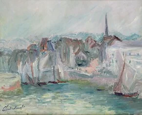 Claude Monet, Barche nel porto di Honfleur, 1917, Olio su tela, 50x61cm @Musée Marmottan Monet Paris