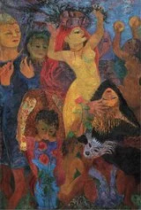 Antonietta Raphael Mafai, Trionfo di Giusitta, 1960, Olio su tela, cm 140x95