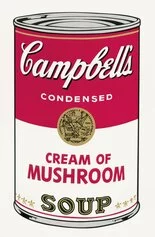 Andy Warhol Campbell’s Soup–Cream of Mushroom, Da Campbell’s Soup I 1968 Serigrafia Graphische Sammlung ETH Zürich © The Andy Warhol Foundation for the Visual Arts, Inc. / 2023, ProLitteris, Zurich