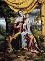 Francesco Ricchino, Madonna con il Bambino, olio su tavola, 66 x 50 cm, Bovegno, sacrestia della chiesa di San Giorgio