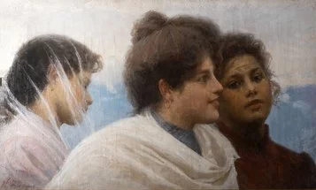 Noè Bordignon
Tre giovani ragazze 
olio su tela, 50 x 80 cm 
Castelfranco Veneto, Collezione privata