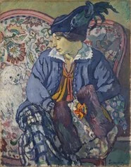 Piero Marussig: Ritratto della moglie, 1915 ca. olio su tela, 101 x 81 cm, collezione privata