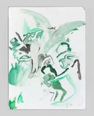 Cecily Brown The Temptation of St. Anthony (After Michelangelo), 2010 watercolour, gouache, ink on paper 31.1 x 23.2 cm. 12 1/4 x 9 1/8 in.
© Cecily Brown. Courtesy the artist and the Thomas Dane Gallery