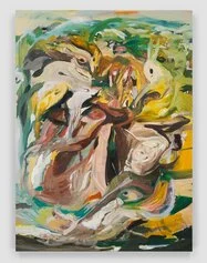 Cecily Brown Run Away Child, Running Wild, 2022-23 signed, dated verso oil on UV-curable pigment on linen 210.8 x 154.9 cm. 83 x 61 in.
© Cecily Brown. Courtesy the artist and the Thomas Dane Gallery