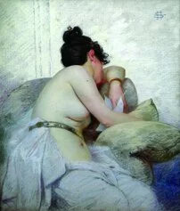 HENRY SOMM
Le Chagrin
1890 ca.
Pastello
44,5 x 54 cm
Collezione privata ©