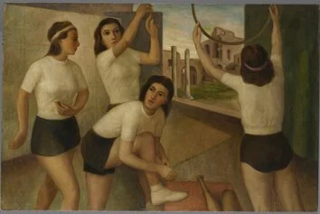 Olmedo Mezzoli, In palestra (1940), Mart, Museo di arte moderna e contemporanea di Trento e Rovereto, Collezione VAF Stiftung
