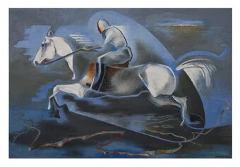 Enrico Prampolini, Dinamica dell’azione (Miti dell’azione. Mussolini a cavallo), 1939, Galleria Nazionale d’Arte Moderna e Contemporanea, Roma