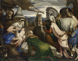 Jacopo Bassano, Adorazione dei Magi, 1555, olio su
tela, Kunsthistorisches Museum, Vienna, Picture Gallery. Credit Fotografico: KHM-Museumsverband