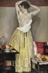 Giannino Marchig: La gonna gialla, 1923, olio su tela, 138 x 83 cm, collezione privata