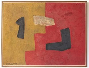 SergePoliakoff, Composition rouge, jaune, noir gris, 1969, olio su tela/oil on canvas, 115x90 cm, courtesy Studio Gariboldi