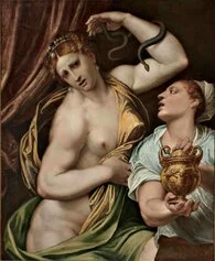 Domenico Brusasorci, Suicidio di Cleopatra, 1515- 156, proprietà di Crédit Agricole Italia