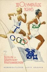 300 dpi, S.S. Stuttgart, 12 agosto 1936 – Menu pubblicitario dei Giochi Olimpici di Berlino