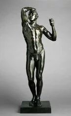 Auguste Rodin (Francese, 1840-1917), L'Età del bronzo, modello medio, prima riduzione, 1876; fusione 1967. Bronzo, 104.8 x 38.1 x 33 cm. Brooklyn Museum, dono di B. Gerald Cantor, 68.49. (Photo: Brooklyn Museum)