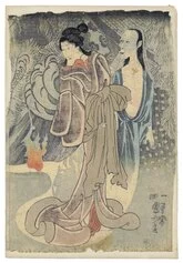 4, Kuniyoshi Utagawa, Fantasma e donnagatto dal trittico Il gatto bakeneko di Okazaki, 1847 bassa