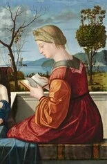 Vittore Carpaccio: Vergine leggente, ca. 1510, olio su tela trasferito da una tavola, 78 × 51 cm. Washington, National Gallery of Art