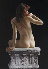 Luciano Ventrone. Manuela, 2015, olio su tecnica mista su tela di lino, cm 130 x 90
