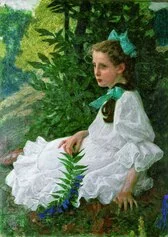 Luigi Rossi, Genzianella, 1908, olio su tela, 104 x 74 cm, Casa Museo Luigi Rossi, Tesserete