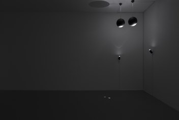 FLO-007 - Ceal Floyer - Dance, 2021 - Two spray painted mirror balls, motors, spotlights - Variable dimensions - Edition 1/4 + II AP