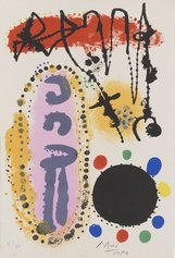 Joan Mirò, á la santé du serpent, 1954, litografia a colori, 280 X 190 mm