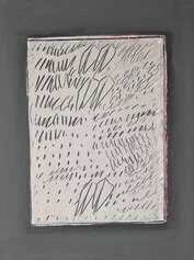 AGOSTINO FERRARI, Senza titolo, 1965, tecnica mista su carta intelata, cm 66x49,5