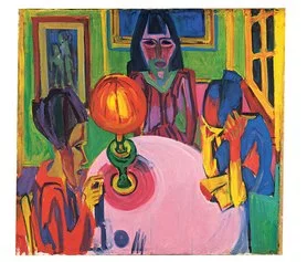 Albert Müller interno con tre donne , 1924, olio su tela, 127x134,5 