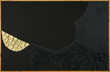 Alberto Burri, Nero e Oro, 1993, acrilico, oro in foglia, cellotex su tela, cm 108x164. Foto A. Sarteanesi.

Città di Castello, Fondazione Palazzo Albizzini Collezione Burri