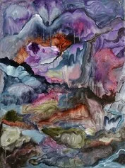 Alessandro Giampaoli, Dalle anime dei cuori e delle bufere, 2023, olio su tela, cm 40x30