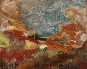 Alessandro Giampaoli, Era prima del cielo e della terra e non è antico, 2023, olio su tela, cm 40x50