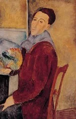 Amedeo Modigliani, Autoritratto, 1919 olio su tela 100 x 65 cm. Courtesy MAC USP Collection [Museu de Arte Contemporânea da USP Collection, São Paulo,Brazil]