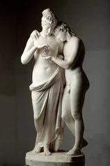 Antonio Canova: Amore e Psiche stanti, 1796- 1800 Gesso multiplo 1:1. Collezione privata, Veneto