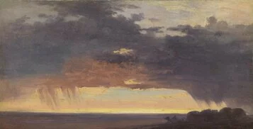 Anton Sminck Van Pitloo, studio di cielo e nuvole alta