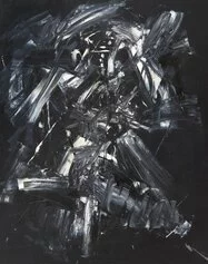 Antonio Saura, Nule, 1958 Pierre Soulages, Peinture 92 x 65 cm, 3 août 1954 Oil on canvas - 162 x 130 cm | 63.8 x 51.2 in, Courtesy Opera Gallery