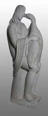 Arturo Martini (1889   1947), Leda con il cigno, 1925, 1927gesso, cm 193x55x70, 1927, Musei Civici di Monza