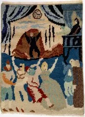 Arturo Martini, Il Veglione, 1929-1930. Tappeto in lana, cm 83 x 113, Manifattura: MITA, Genova, Nervi, Ph.JorgeFelixDiazUrquiza